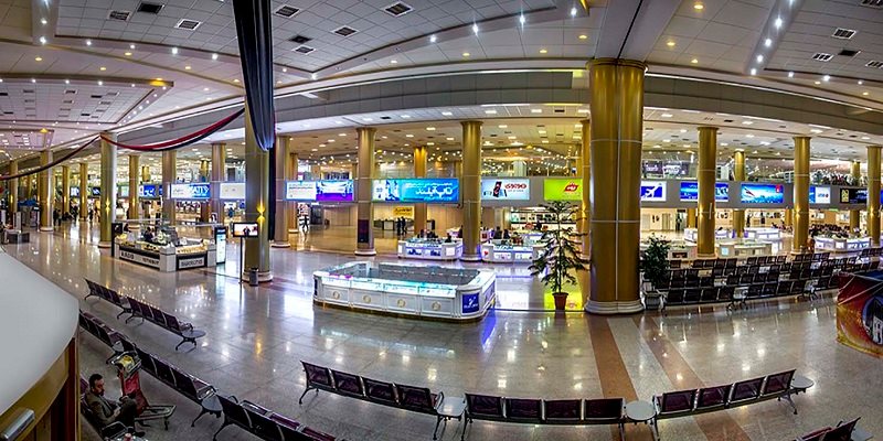 نمای سالن فرودگاه هاشمی نژاد مشهد 
